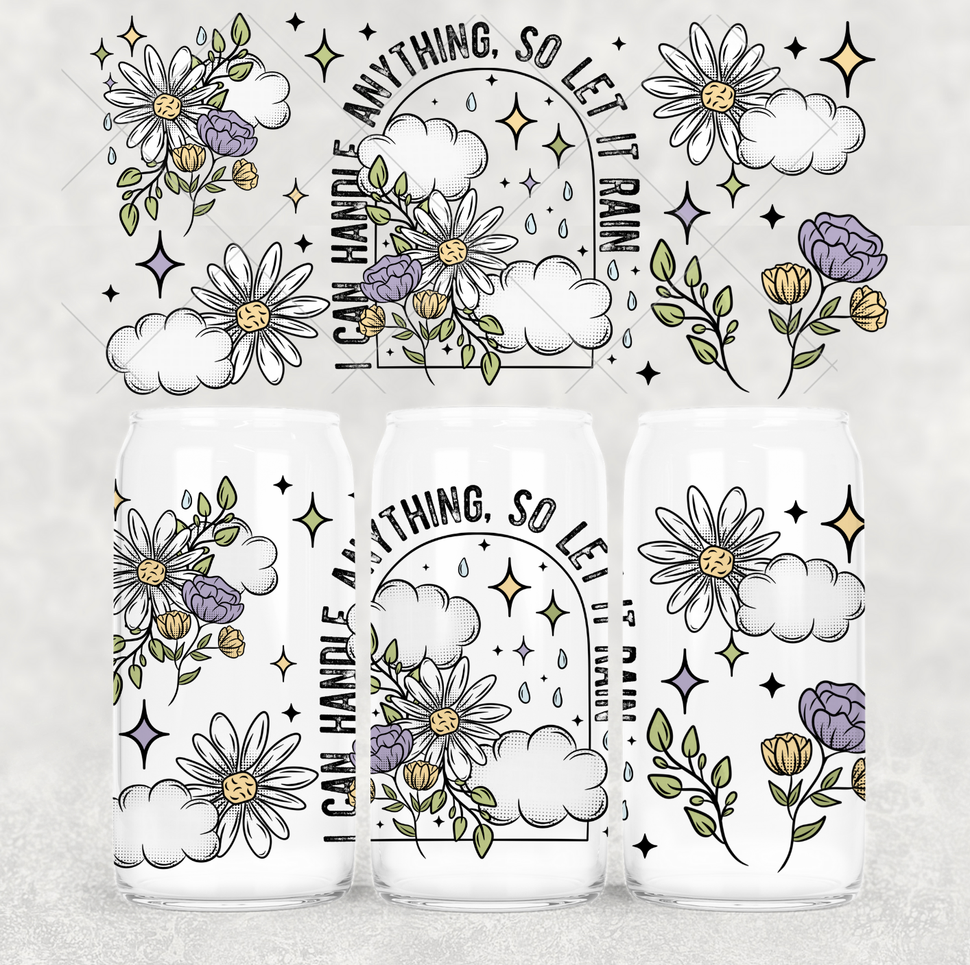 16oz Uv DTF wrap- Let it rain