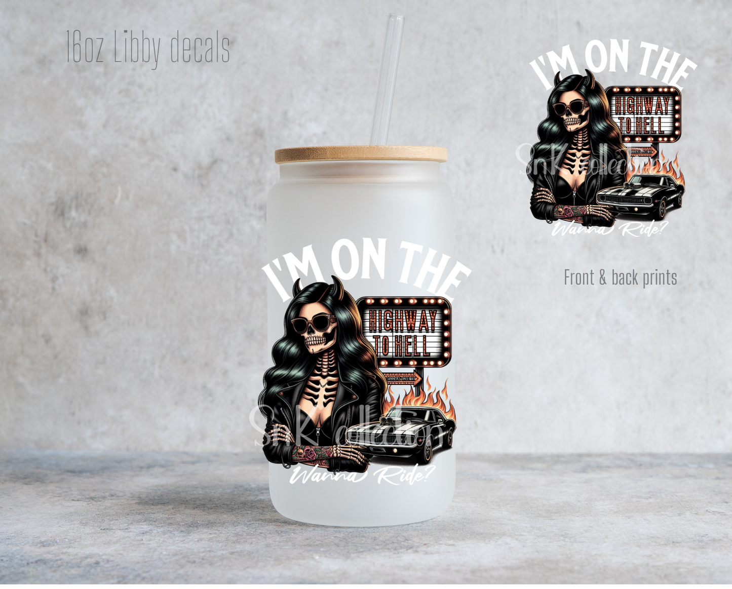 16oz DECAL - I'm on the highway to hell