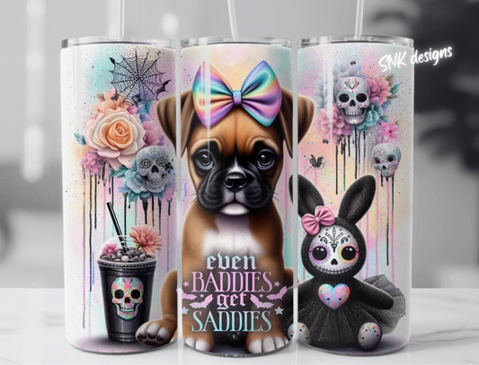 Sublimation transfer 20oz tumbler - Cute spooky boxer