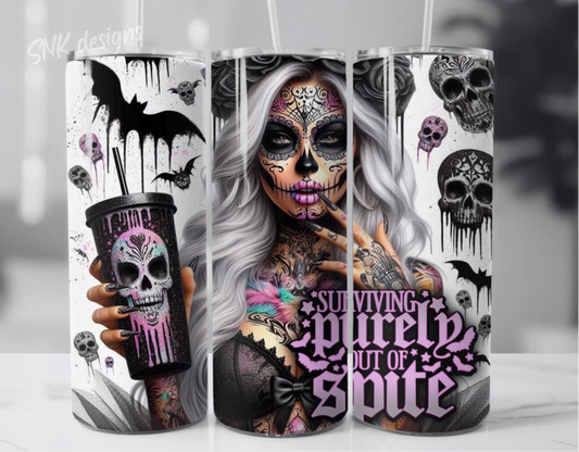 Sublimation transfer 20oz tumbler - Surviving purely out of spite