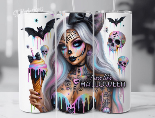 Sublimation transfer 20oz tumbler - Taste like Halloween