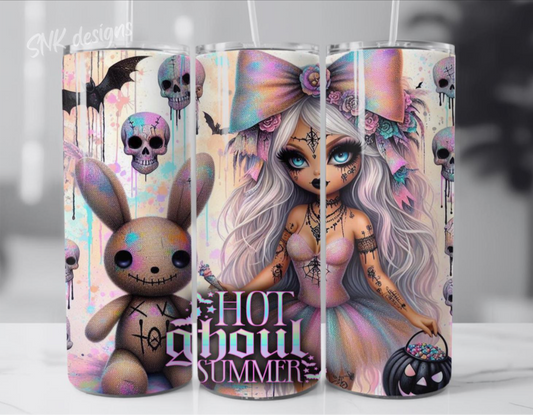 Sublimation transfer 20oz tumbler - Spooky doll