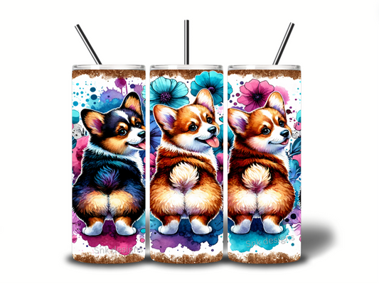 Sublimation transfer - Floral corgi