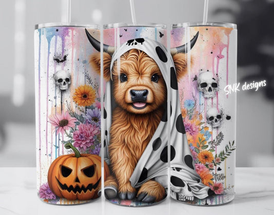 Sublimation transfer 20oz tumbler - Cute cow