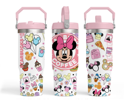 30oz sublimation transfer - Pink cute friends 2