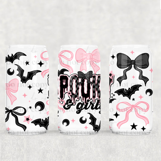 16oz Uv DTF wrap- Spooky and girly