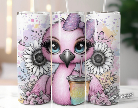 Sublimation transfer  - Cute baby flamingo