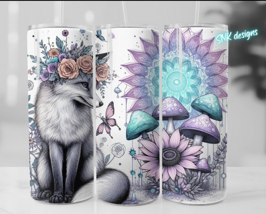 Sublimation transfer - Enchanted white fox