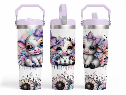 30oz sublimation transfer- Cute baby cow