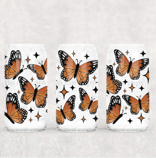 16oz  Uv DTF - Monarch butterflies