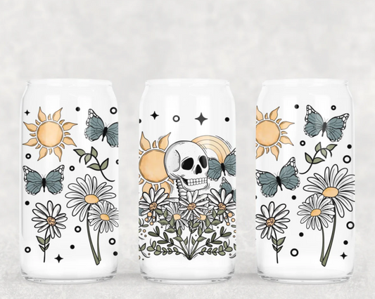 Sublimation Print-16oz  Uv DTF - Skellie daisies