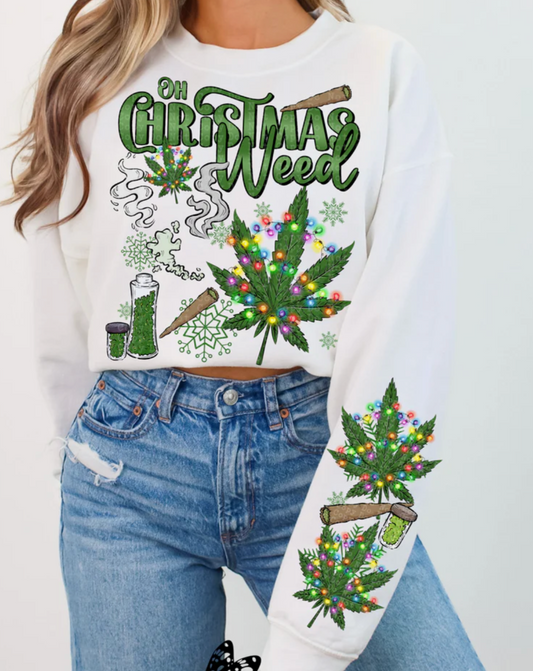 Sleeve DTF Transfers- Christmas weed