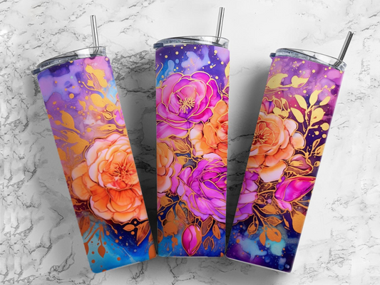 Sublimation transfer - Alcohol ink florals