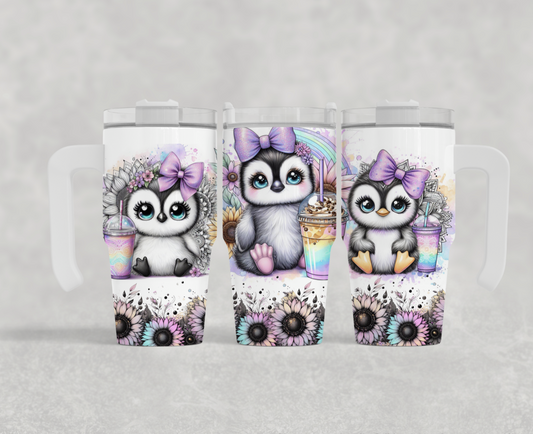 20oz mini sublimation transfer - Cute penguins