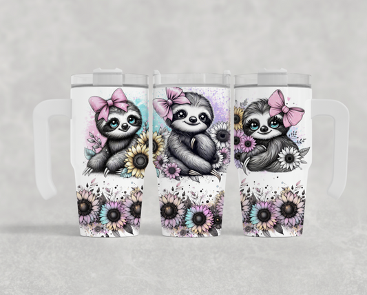 20oz mini sublimation transfer - Cute sloths