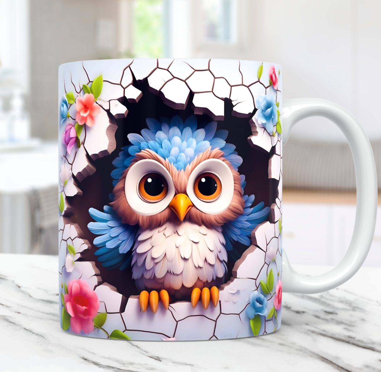 15oz mug - 3D Owl