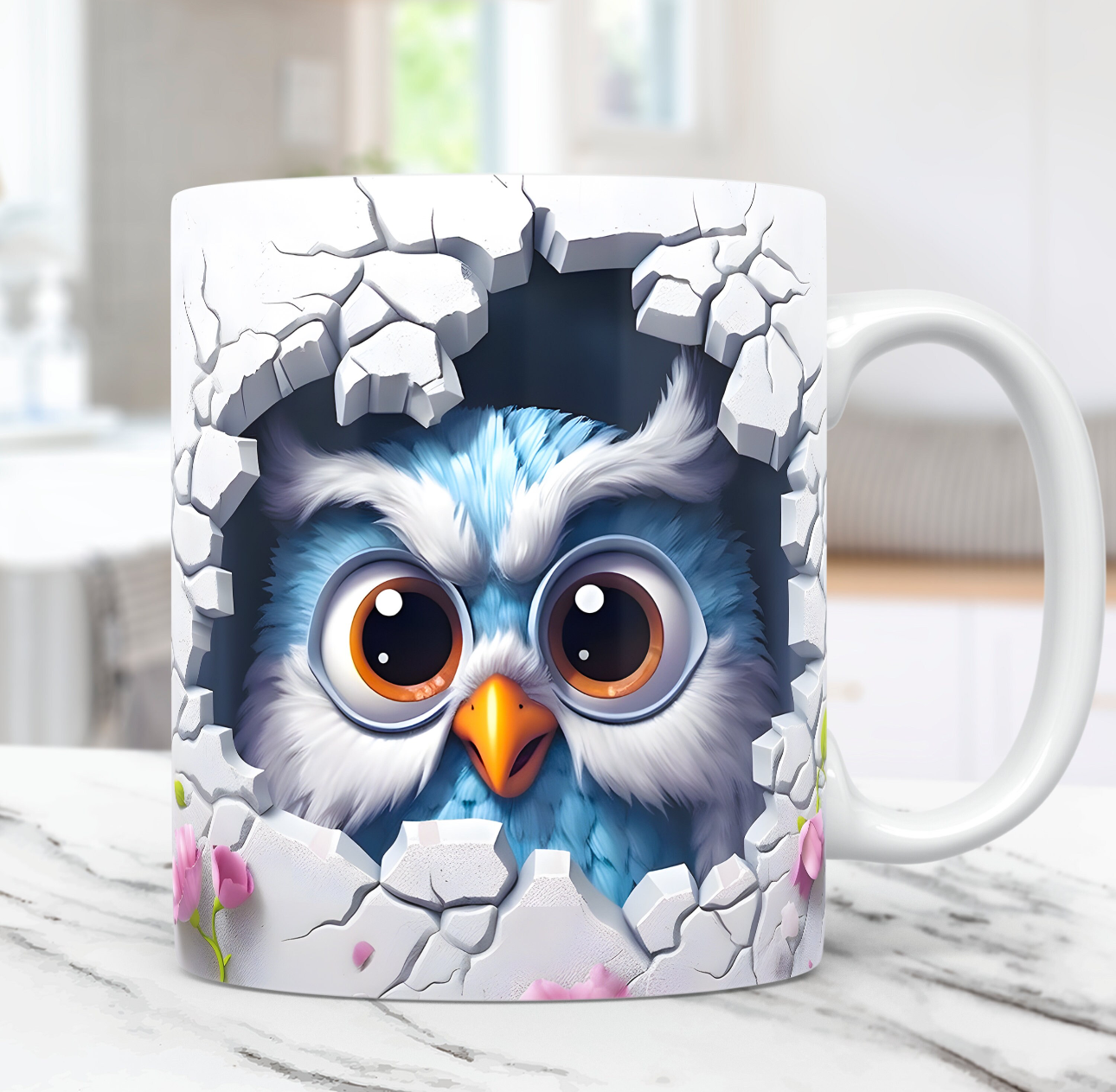 15oz mug - 3D owl2