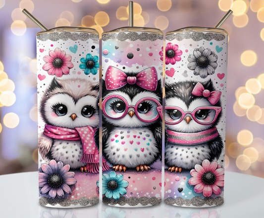 Sublimation transfer - 3 cute owls