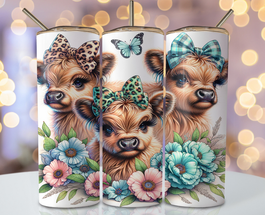 Sublimation transfer - 3 cute cows