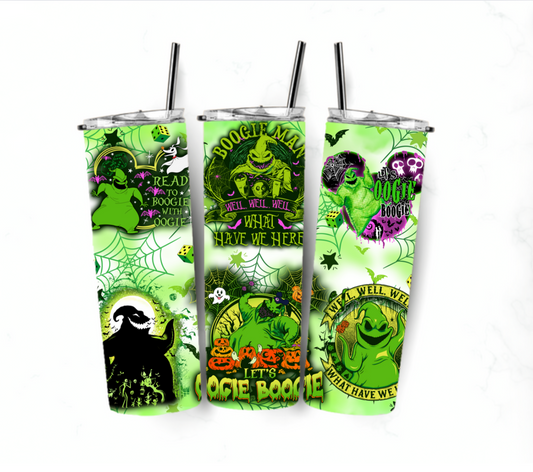 Sublimation transfer20oz tumbler - Spooky green man 3