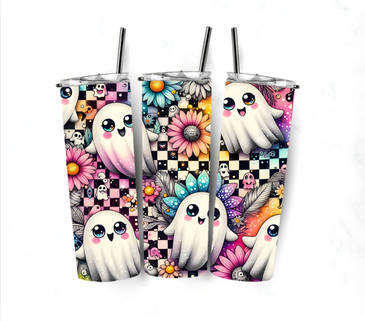 Sublimation transfer 20oz tumbler - Cute ghost