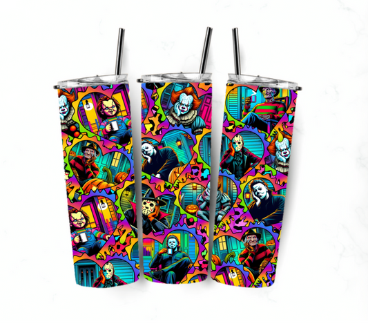 Sublimation transfer 20oz tumbler - Spooky squad 6