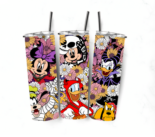 Sublimation transfer 20oz tumbler - Too cute spooky florals