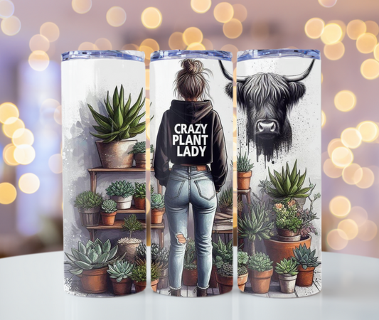 Sublimation transfer- Crazy Plant Lady