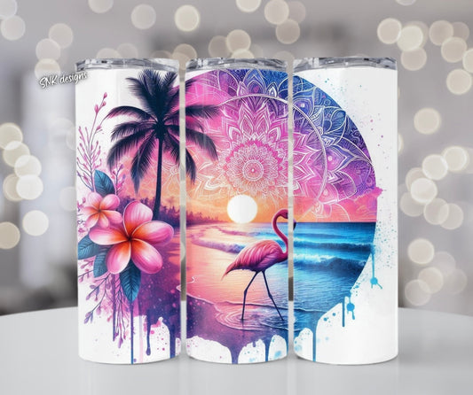 Sublimation transfer - Flamingo & frangipani's 2